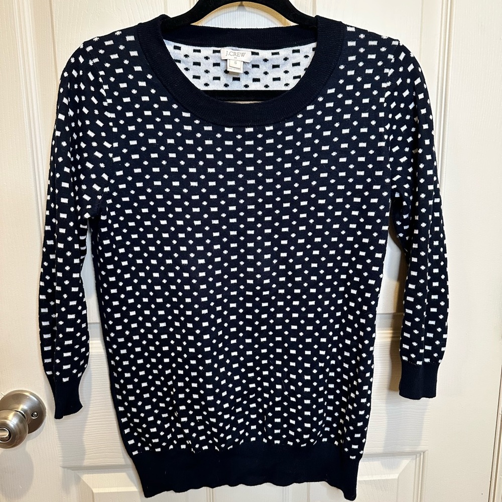 J Crew 3/4 length sleeve sweater size S